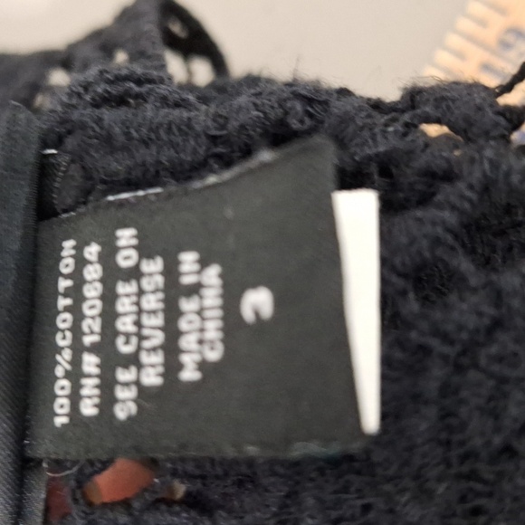 Torrid Black Witchy Whimsigoth Crochet See Through Boho Relaxed Fit Top Size 3X - Picture 11 of 14